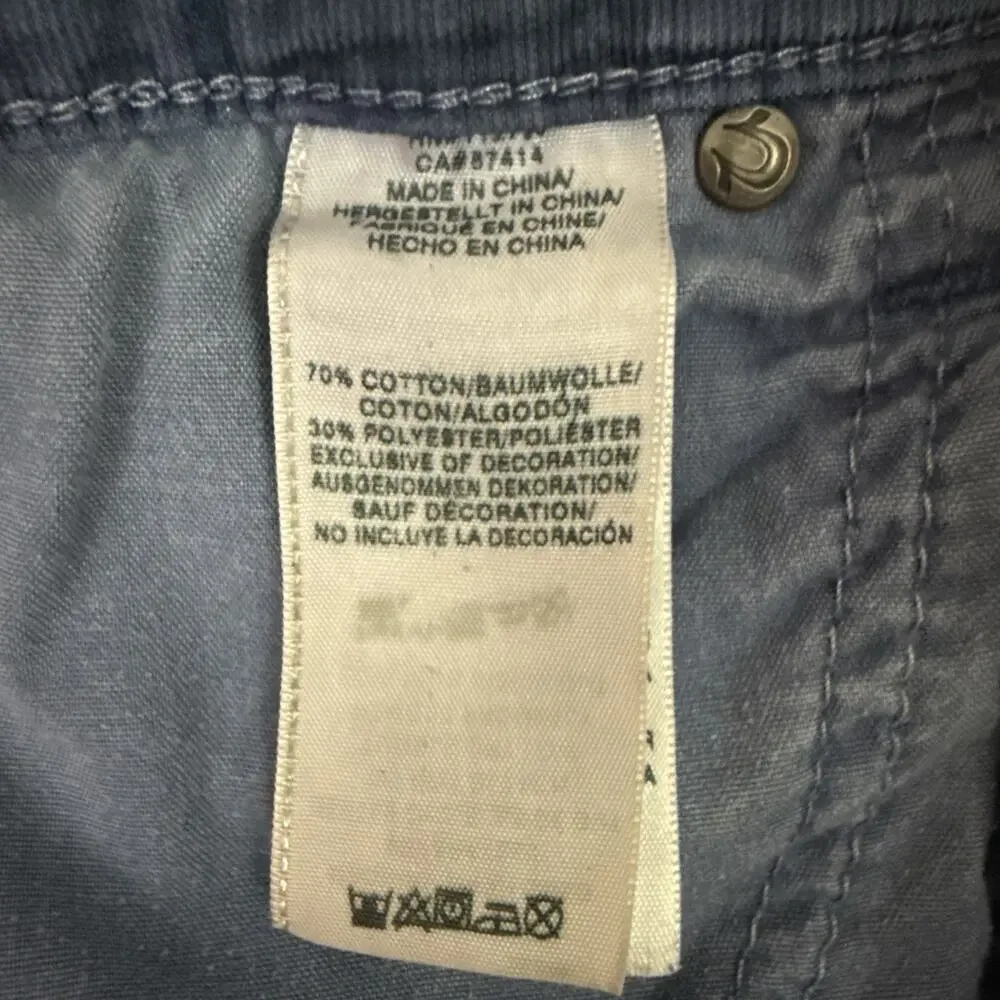 True Religion Jeans Mens 38 Blue Micro Corduroy Ricky Flaps Relaxed Straight VTG